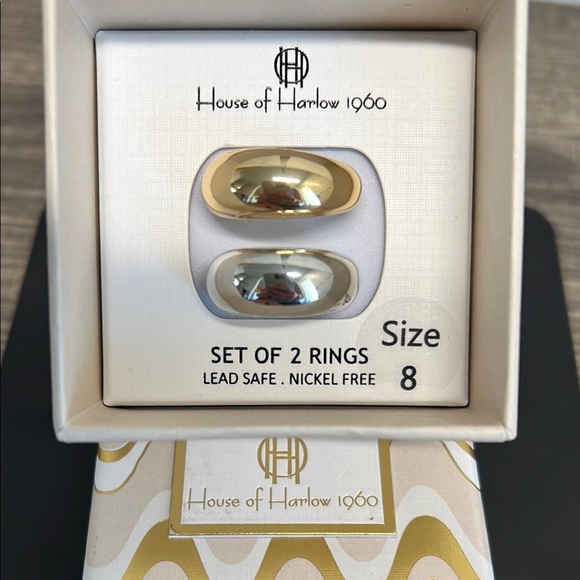 House of Harlow 1960 Gold and Silver Rings | Size 8 - Picture 3 of 4